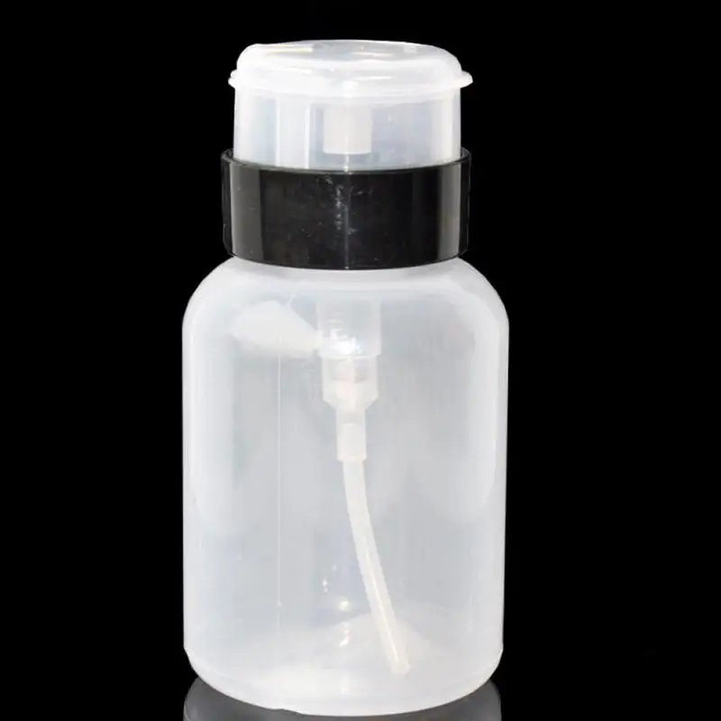 210ml Empty Pump Dispenser Acrylic Gel Polish Remover Cleaner Liquid Container Storage Small Pressure Bottle Storage Bottle