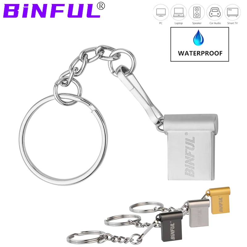 BiNFUL металлический бортовой USB флэш накопитель супер миниатюрный 4 ГБ 8 16 32 64 Флешка