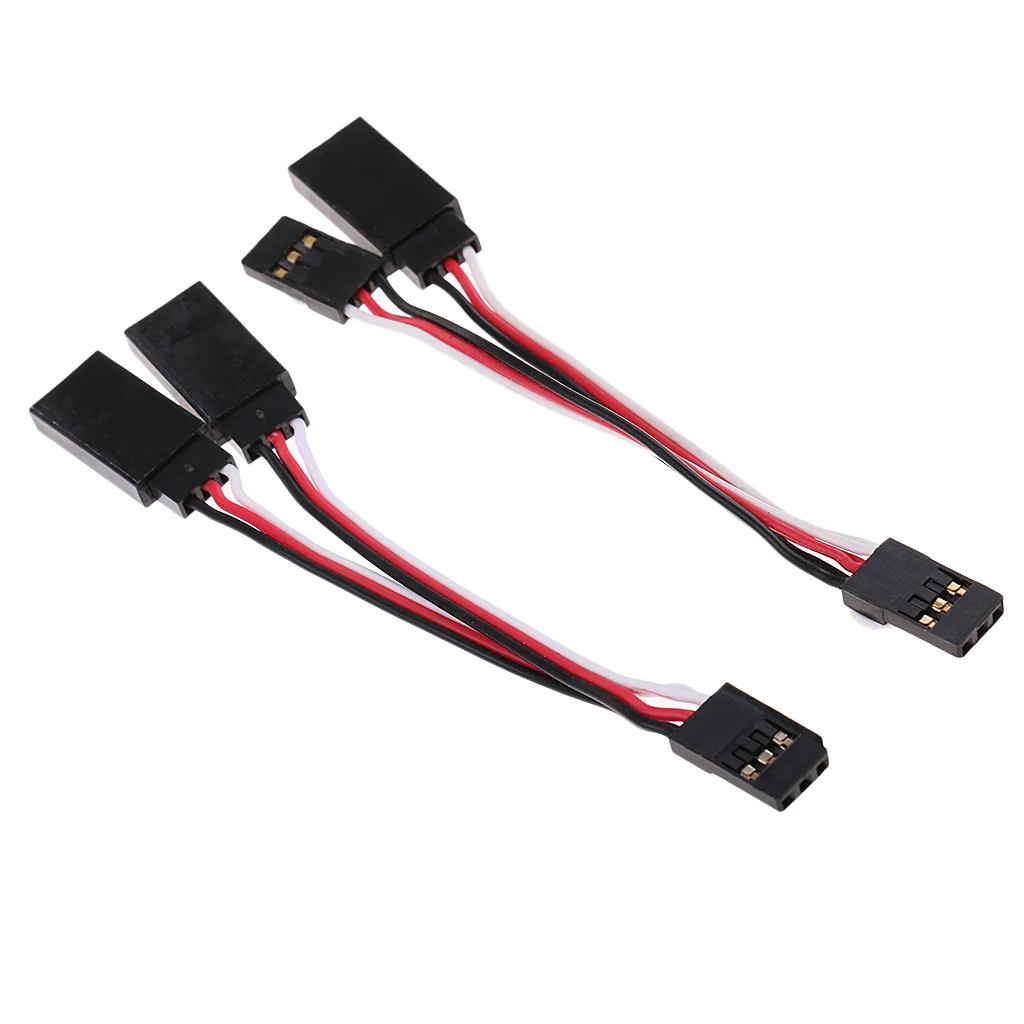 2 in 1 RC Servo  Adapter Cable Wire Harness Y-Shape JR 80mm for Futaba