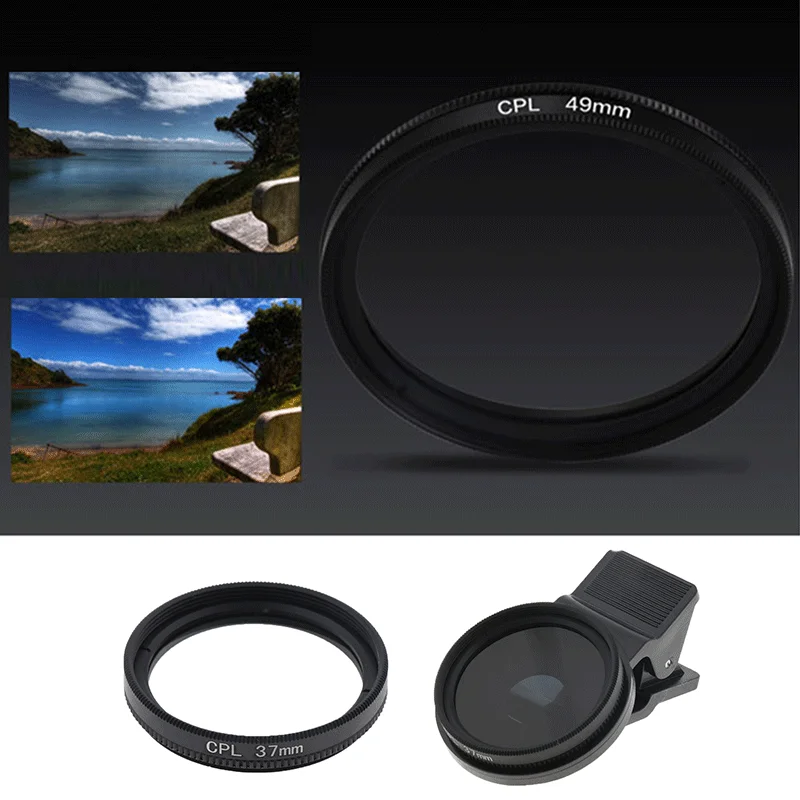Camera Filter 37mm Professional Phone Camera Circular Polarizer CPL