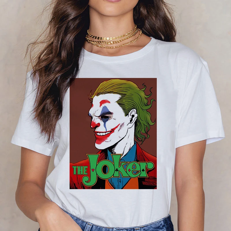 Женская футболка Joker Joaquin Phoenix Harajuku ужасная с забавным мультипликационным принтом