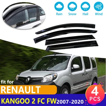 preço 4x Janela Defletores Viseira Ventilação Toldos Abrigos Guarda Escudo Acessórios Para Renault Kangoo 2 Mk2 Fc Fw Citan Nv250 2007 ~ 2020