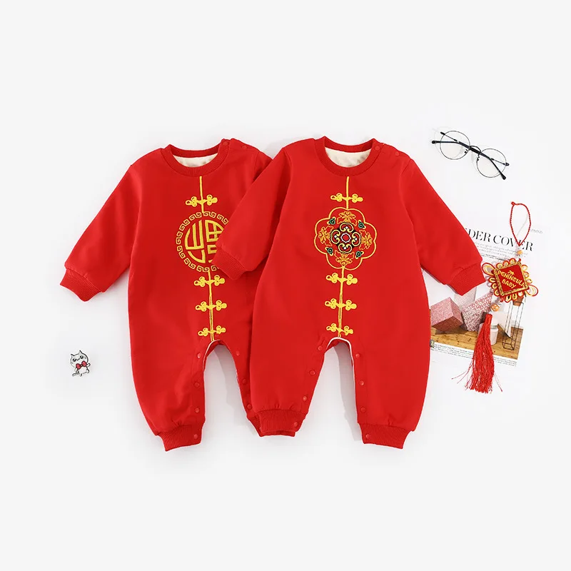 

2018 Autumn & Winter New Style Newborns BABY'S FIRST Month Birthday Ceremony Onesie Infants Romper Baby Nation Crawling Clothes
