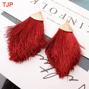 

2020 New Fashion Bohemian Long Tassel Earrings for Women Ethnic Boho Retro Alloy Rope Fringes Drop Dangle Earrings Female