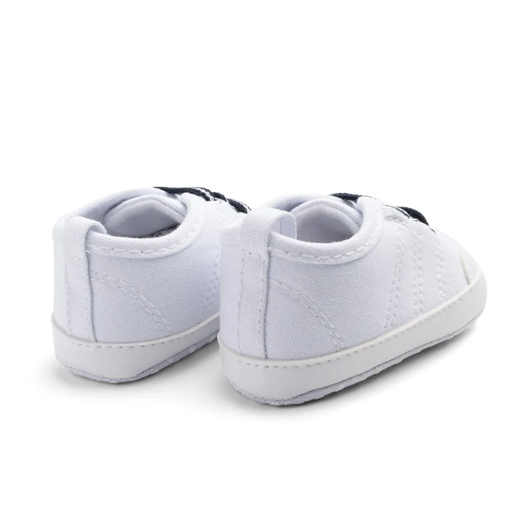 Для новорожденных; для маленьких девочек и мальчиков; для первых шагов; Весенняя детская однотонная парусиновая обувь с эластичной резинкой на мягкой подошве; обувь для малышей