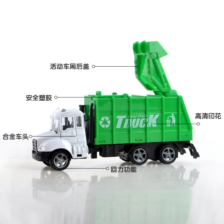 

CHILDREN'S Toy Warrior Alloy Car Model Set Model Engineering Firefighting Sanitation Truck Boy Gift Hot Selling