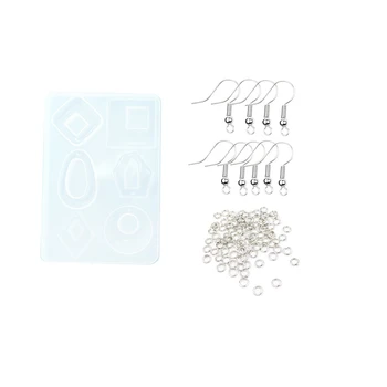 

Ewelry Resin Casting Molds,Earring Epoxy Resin Molds Kit,Resin Earring Mold,Earring Hooks, Jump Rings for DIY Jewelry Craft Maki