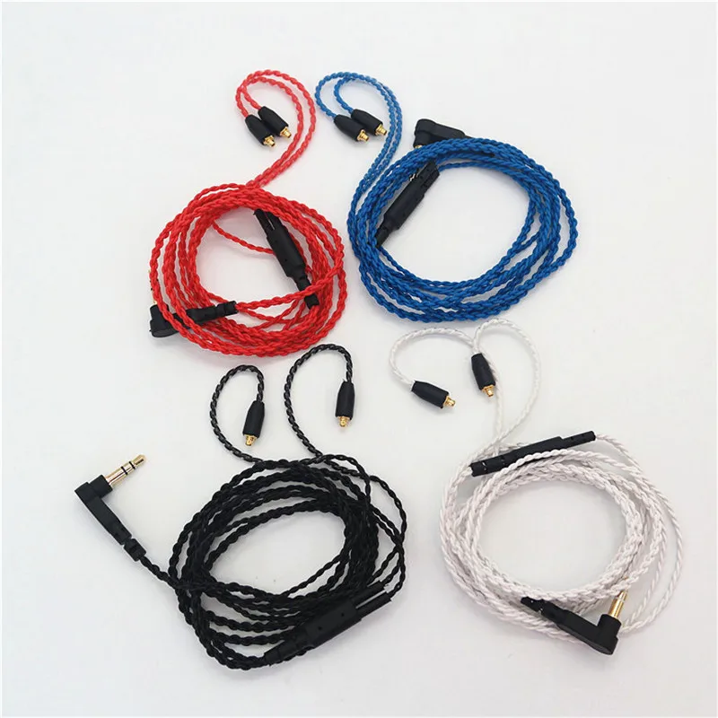 MMCX аудио кабель для Shure SE215 SE315 SE425 SE535 SE846 Сменный наушников шнуры AUX провода |