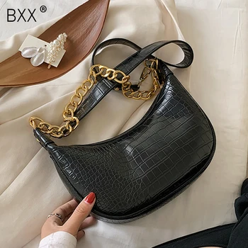 

[BXX] Crocodile Pattern PU Leather Crossbody Bags For Women 2020 Summer Fashion Lady Shoulder Handbags Travel Hand Bag HN871