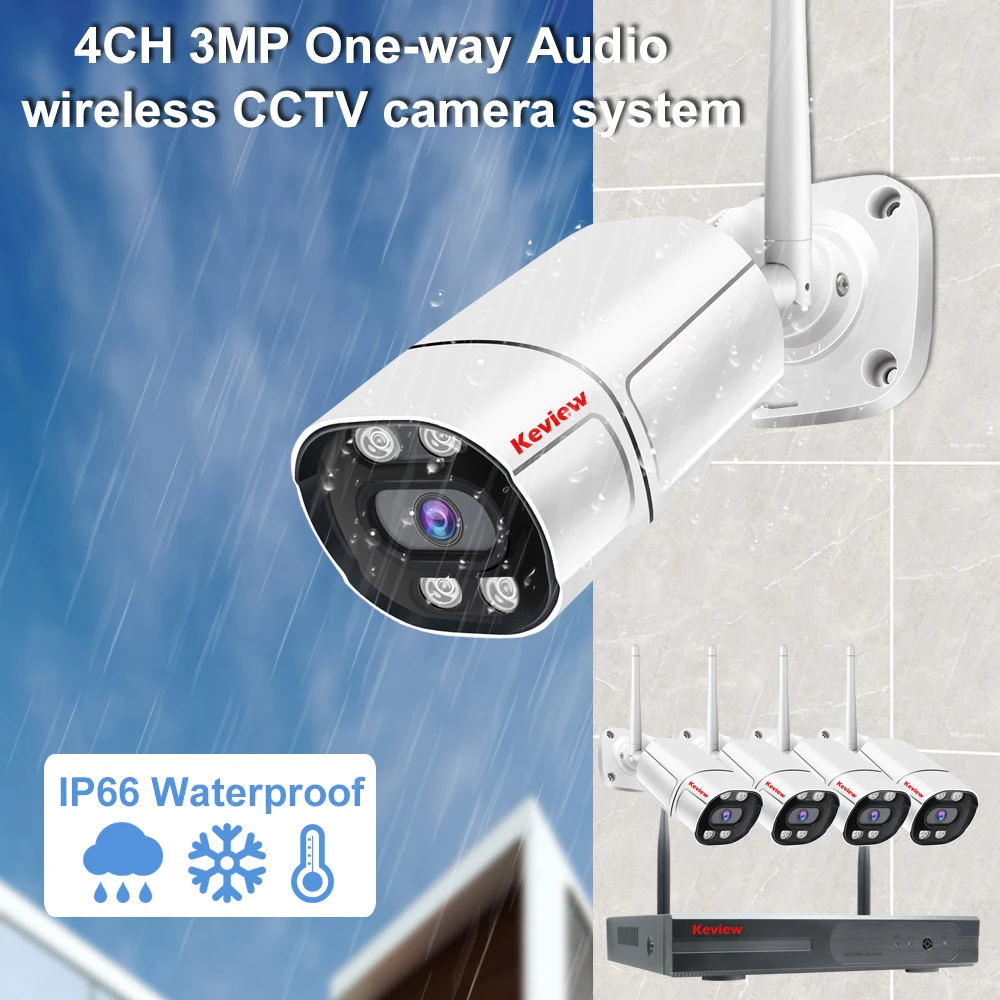 3MP 5MP 8CH NVR HD IP Wifi Camera System Audio Record Outdoor Color Night Vision wireless Camera Security Surveillance Kit LCD