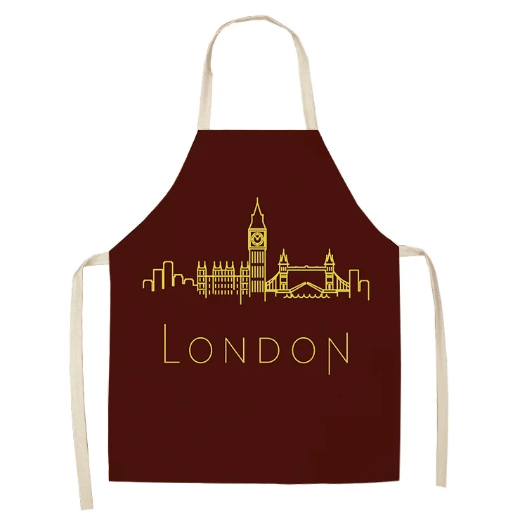 New Style Wql0012 Cotton Linen Creative Modern Simple Sleeveless Apron Support