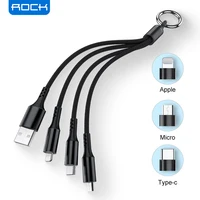 ROCK 3 in 1 Micro USB Typ C Kabel Für iPhone 11 Samsung Xiaomi Handy Android Kabel Tragbaren Multi keychain Daten Sync Draht