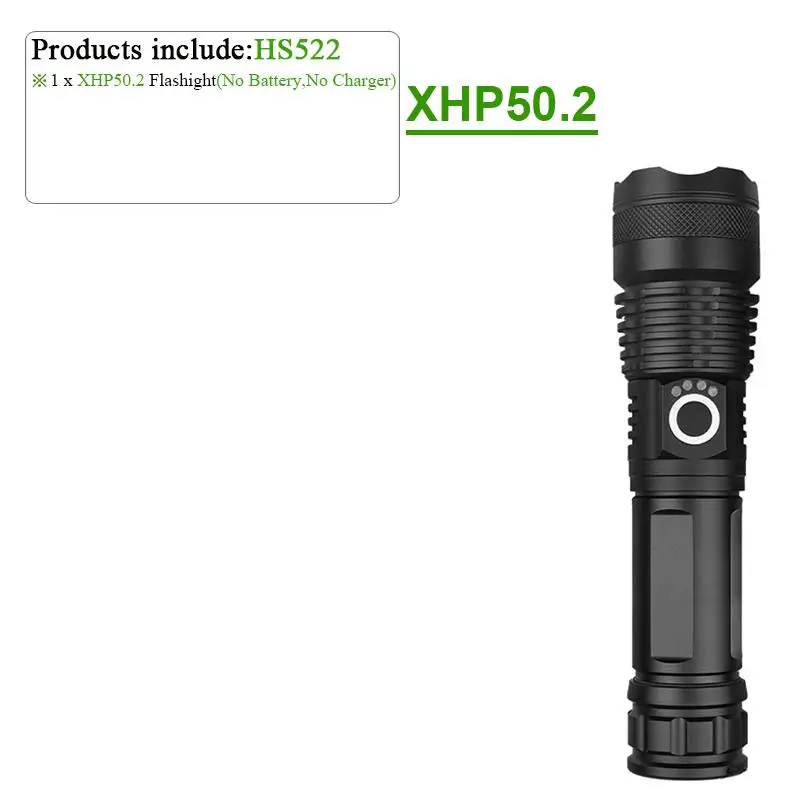 FHS522A1 250000 блики xhp70.2 самый мощный светодиодный фонарик 18650 или 26650 usb фонарь xhp70 xhp50 фонарь 18650 Охотничий Тактический фонарь - Испускаемый цвет: FHS522A1