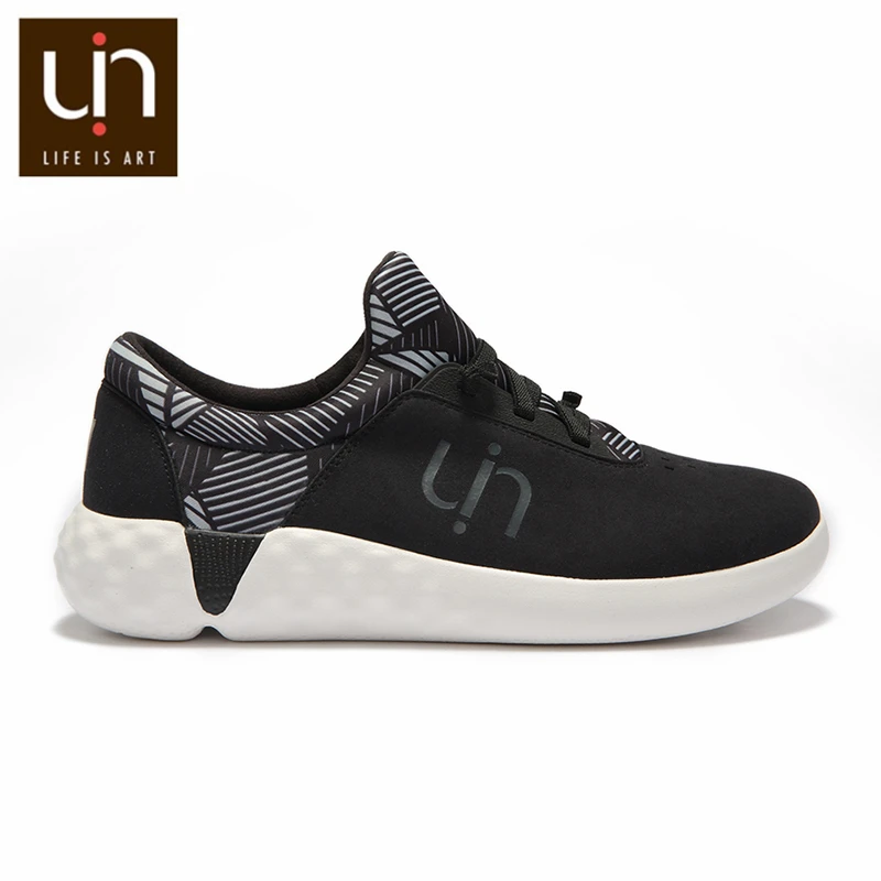 Серия UIN Benasque, брендовые черные кроссовки для женщин/мужчин, спортивная обувь из микрофибры, повседневная легкая прогулочная обувь