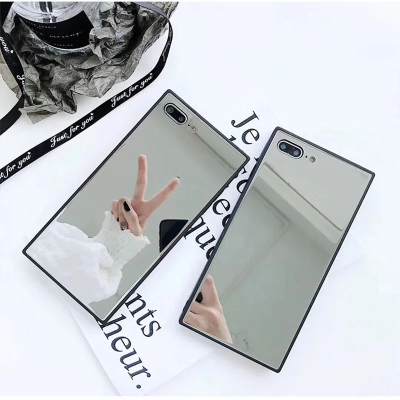 Квадратный зеркальный чехол для телефона iphone 11 Pro XS Max 7 8 6s 6 plus X XR мягкий