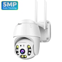 Caméra de Surveillance extérieure PTZ IP WiFi hd 5MP/1080P, dispositif de sécurité domestique intelligent, avec suivi automatique, 360 degrés 