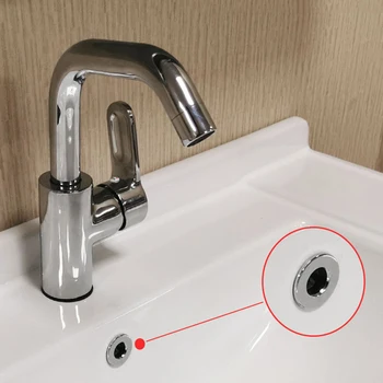 

Bathroom Sink Hole Round Overflow Cover Multiple Colour Plating ChromeBrass Insert Chrome Wash Basin Decorative Ring Accessories