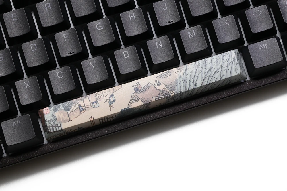  Novelty allover dye subbed Keycaps spacebar pbt custom mechanical keyboard plum blossom miku snowma