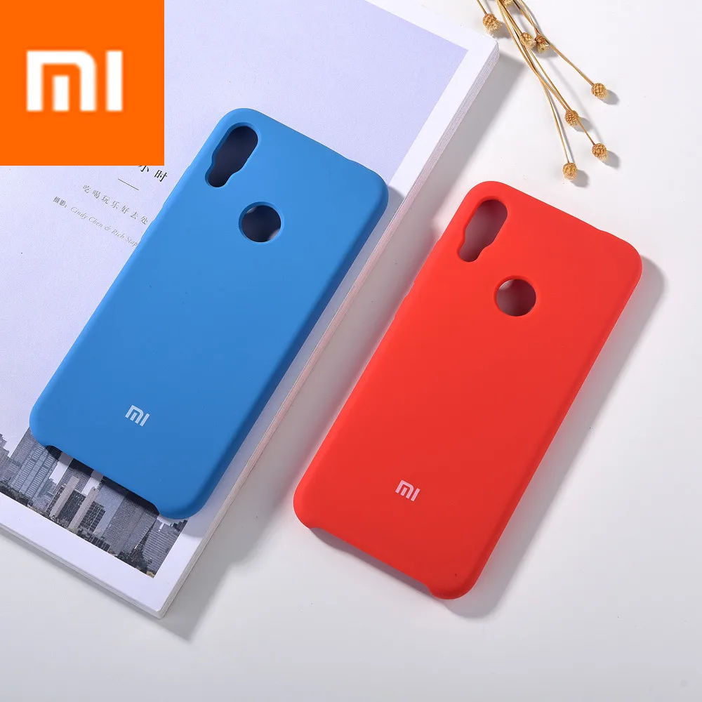 Оригинальный жидкий силиконовый чехол Xiaomi Redmi Note 7 pro мягкий шелковистый защитный