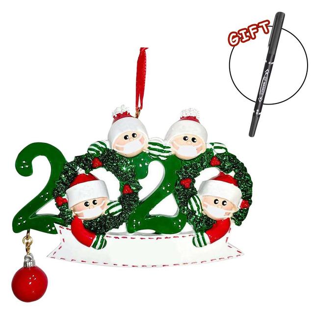 Personalized Survived Family Christmas Ornament DIY Name Blessing Christmas Tree Ornament New Year Christmas Gift Navidad