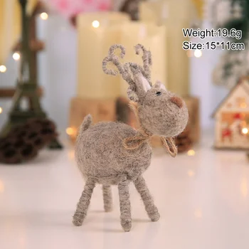 

XCute Wool Felt Handmade Deer Doll Unique Christmas Decoration Festive Party Supplies