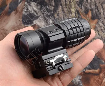 

Tactical red dot sight scope 3x Magnifier Compact Tactical Sight with side Flip picatinny gun rail mount M7600