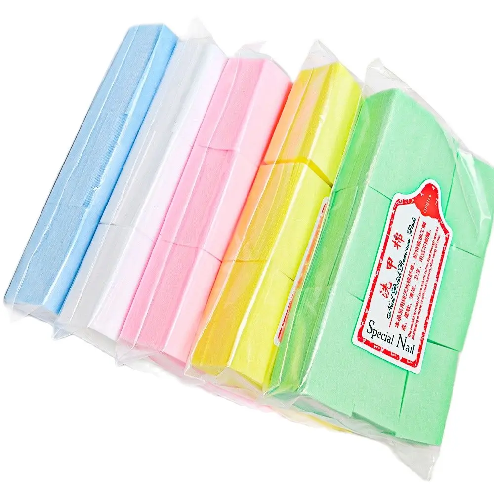 Nail Lint-Free Paper Cotton Fiber Tissue Nail Art Cleaner Pad Polish Cotton Remover Sheet nail polish remover nail gel remover nail polish remover wipes nail cotton pads nail polish remover wraps disposable nail pads 600pcs/Lot
