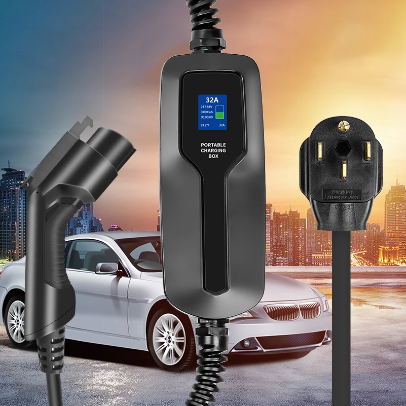 Тип 1 портативный EV кабель для зарядки SAE J1772 32 Amp Уровень 2 EVSE электромобиль