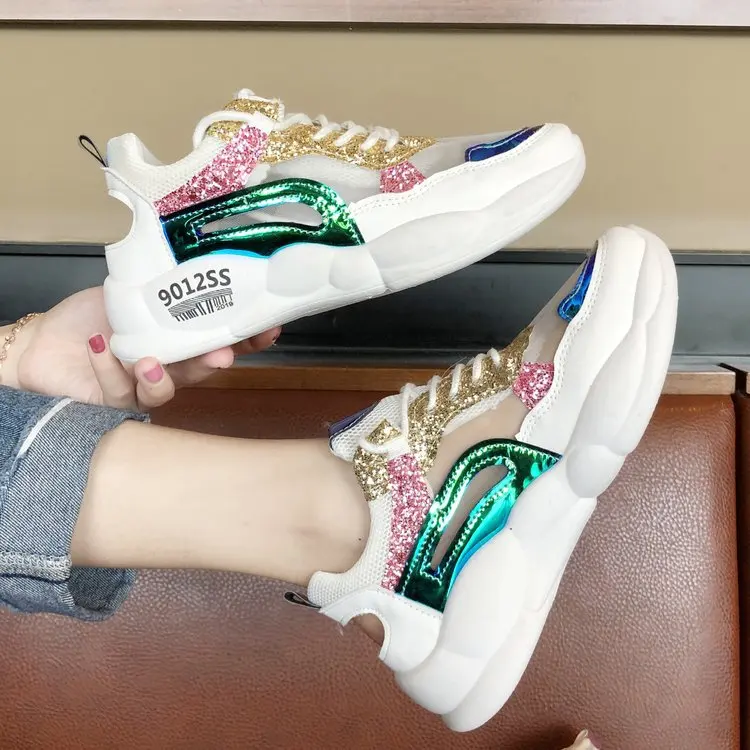 

Running Shoes WOMEN'S Shoes Breathable Summer Casual Women's Athletic Shoes Mesh 2019 New Style Trendy Shoes Versatile Fashion D