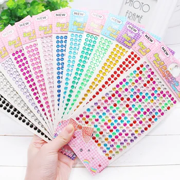 

10PCS Children's reward paste manual DIY acrylic crystal diamond painting 6mm with adhesive diamond sticker toys