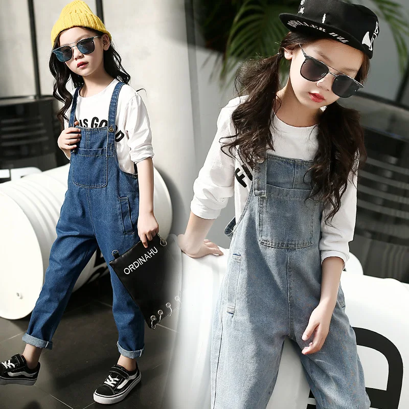 

Autumn Clothing Girls Korean-style CHILDREN'S Garment Suspender Strap Pants Big Boy Casual WOMEN'S Dress Outer Wear Long Pants F