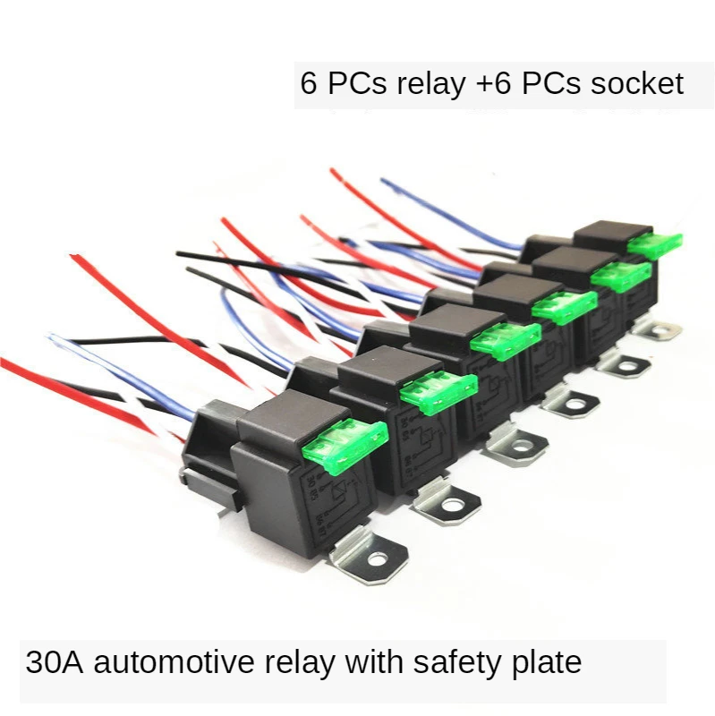 Автомобильный реле 12V/24VDC 30A с предохранителем и универсальным питанием от
