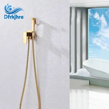 

Shower Faucet Bathroom Brass Chrome Bidet Faucet Shower Tap Mixer Crane Washer Mixer Cold And Hot Water Square Shower Spray Head