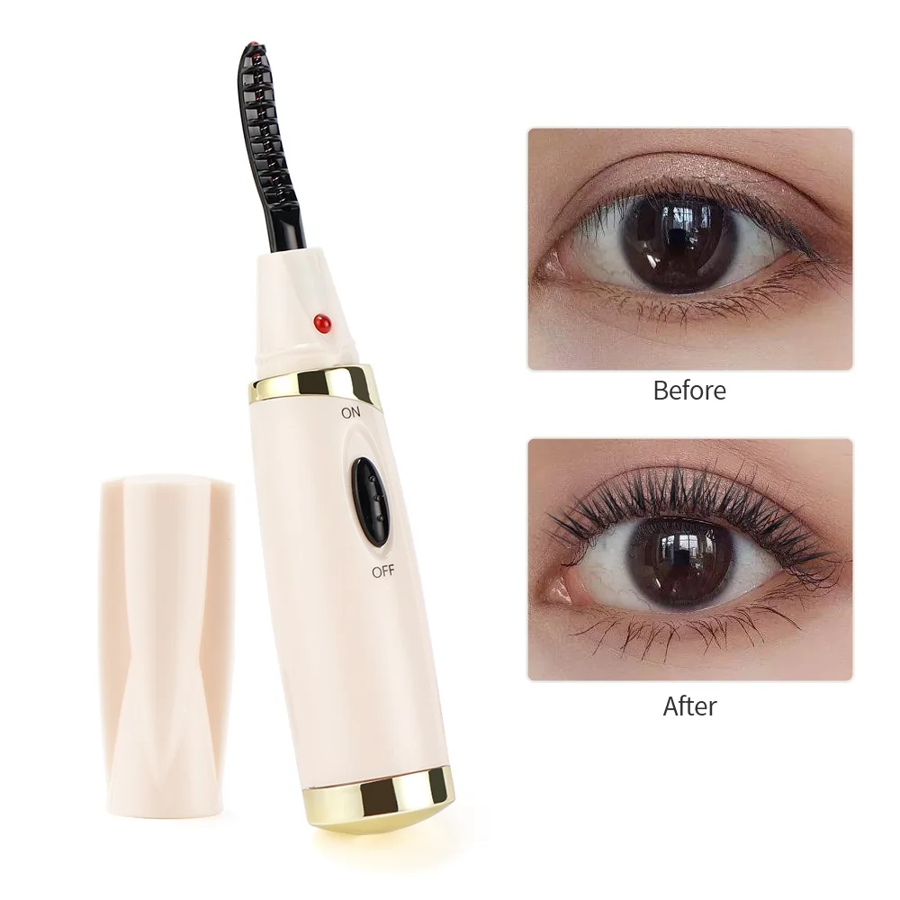Electric Eyelash Curler Long-lasting Curling Perm Heating Eyelash Curling Brush Ironing Eyelash Comb Eyelash Styling Makeup Tool