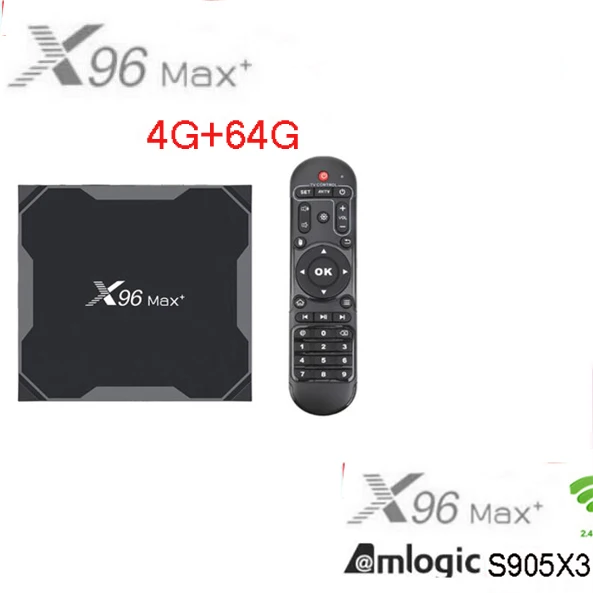 10 шт. X96 MAX Plus Android 9,0 tv BOX 4 Гб 64 ГБ 32 ГБ Amlogic S905X3 2 Гб 16 Гб 8K видео плеер Wifi Youtube Netflix 1000M 8K