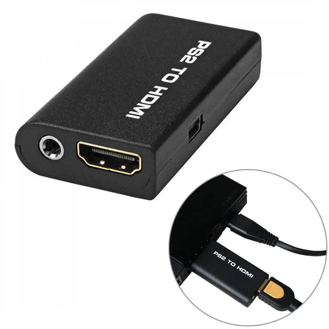 PS2 к HDMI Аудио Видео AV адаптер конвертер ж/3,5 мм аудио выход для HDTV