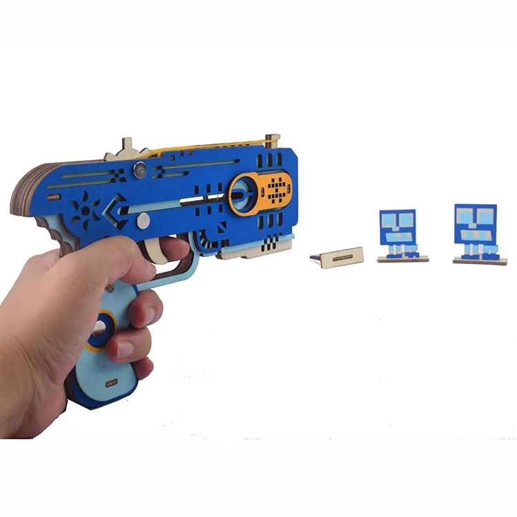DIY 3D Деревянный лазер Enigma сборка гоночного пистолета Arc ледяное оружие игрушки для детей для подарка на Рождество P105