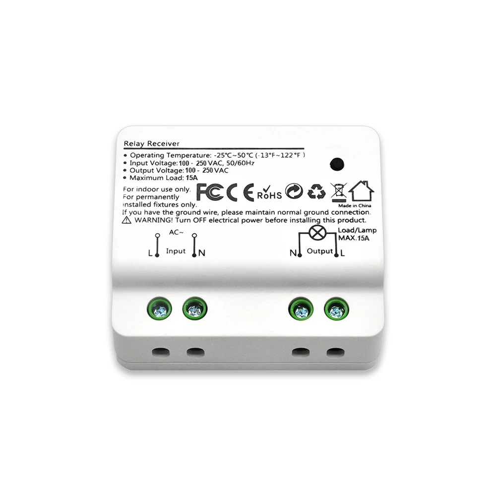 

15A Practical Relay Receiver Smart Home Wi-Fi Intelligent Switch Breaker APP Control Support for Amazon Alexa and Google Home