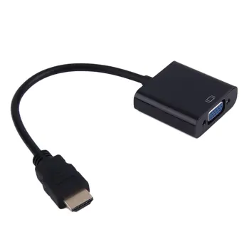

2016 New 1080P HDMI Male to VGA Female Video Converter Adapter Cable for PC DVD HDTV Black &White