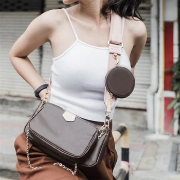 

HOT SELLING ! 2020 Fashion Women's Shoulder Bag Three-piece wallet Ladies MULTl P0CHETTE ACCESS0RlES Crossbody bag Free shipping