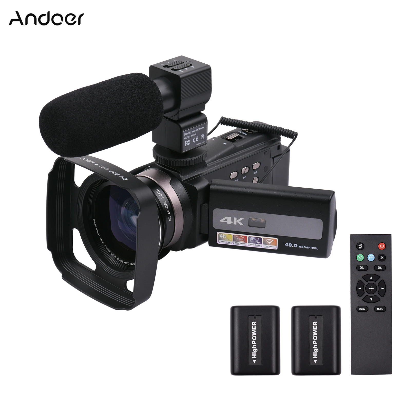 4k 60fps Ultra Hd Digital Video Camera Dv Camcorder 48mp 16x Zoom 3