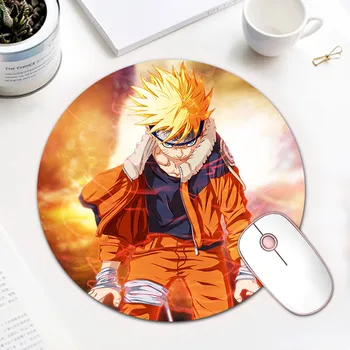

Child Gift Uzumaki Naruto Pattern Round Mousepad Mouse Pad Choose for Game Office Tablet Mice Mat