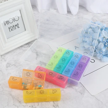

7-color Tablet Pill Box Holder Medicine Storage Organizer Container Case 3 Row 21 Squares Weekly 7 Days Health Care Tools
