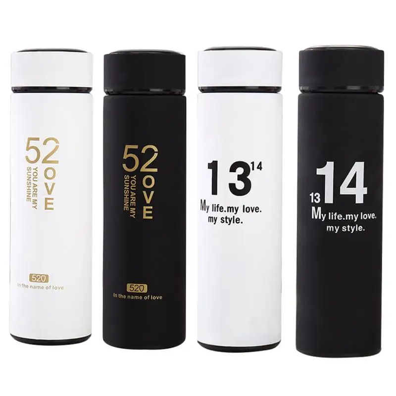 New Romantic Stainless Steel Thermos Cup Bottle Vacuum Flask Thermal Mug Travel Thermos Cup For Couple Christmas Gifts