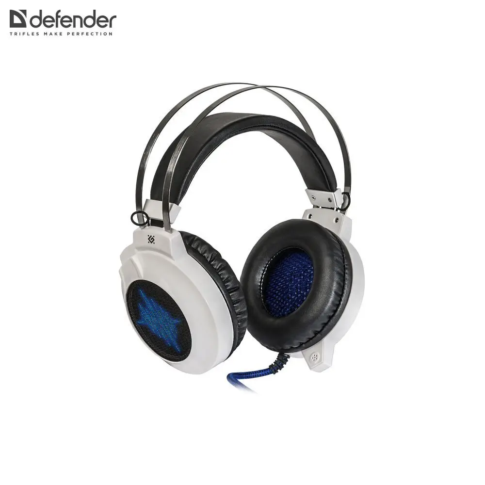 Наушники Icefall G-510D белый+синий, кабель 2,2 м