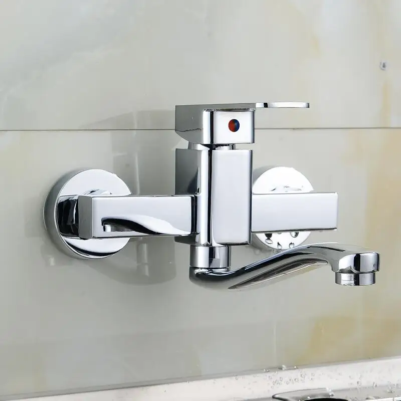 BAKALA стены ванной кран в стену Тип кухонный кран латунь холодной горячей воды кран - Цвет: 2018K07