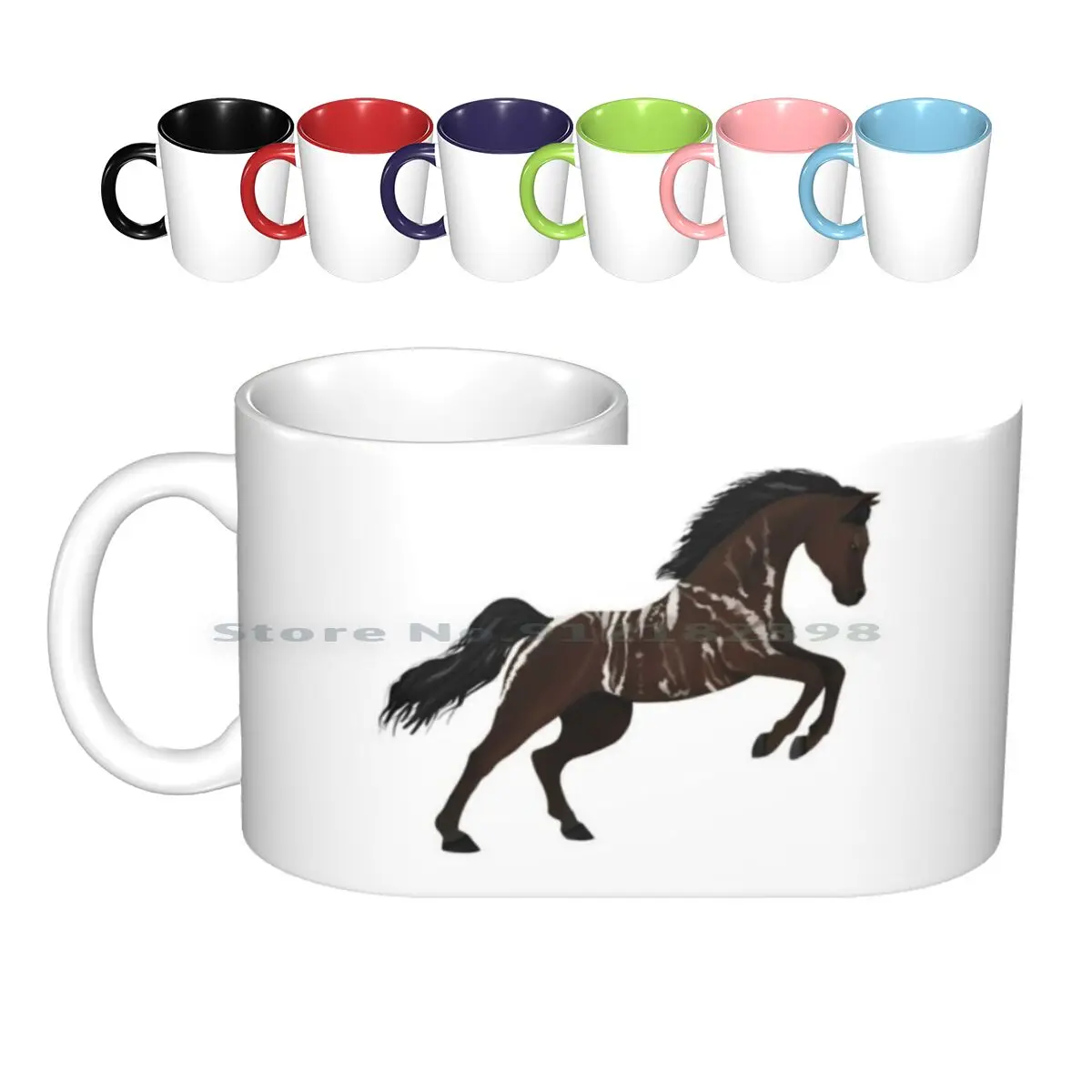 Adesivo Per Cavalli Arabi Tazze In Ceramica Tazze Da Caffè Tazza Da Tè Al Latte Cavalli Cavalli Arabian Bay Orded Brindle Redemption Rdr2 Redemption