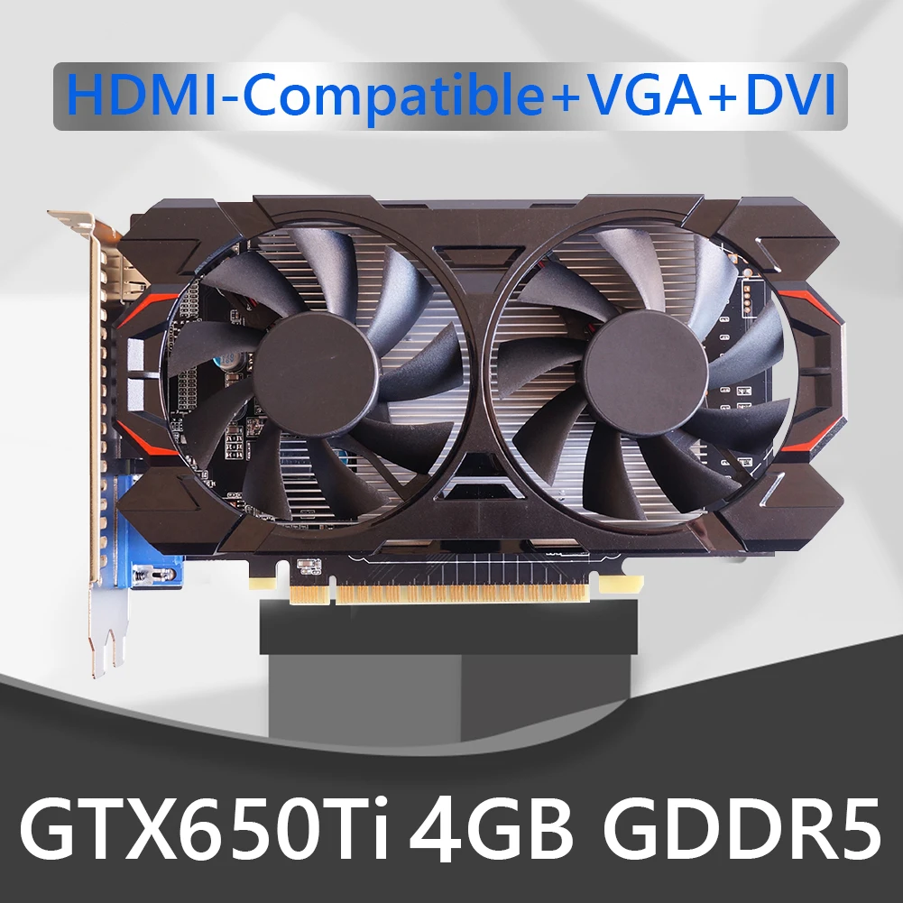 Gaming Video Cards with Dual Cooling Fan Low-Noise  Graphic Card GTX650Ti 2/4G 128bit GDDR5 NVIDIA PCI-Express 2.0 HDMI