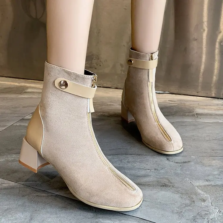 2019 г. женские ботильоны на толстом высоком каблуке зимняя обувь Элегантные