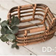 Деревянный фон для фотосъемки новорожденных, винтажная корзина для фотосъемки новорожденных, позирующее гнездо,# P2205